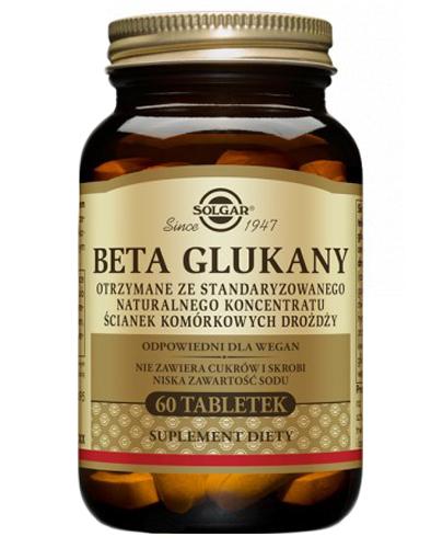 SOLGAR BETA GLUKANY - 60 tabl. - cena, opinie, dawkowanie