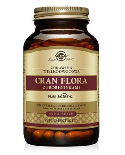 SOLGAR ŻURAWINA CRAN FLORA Z PROBIOTYKAMI - 60 kaps. - Apteka internetowa Melissa