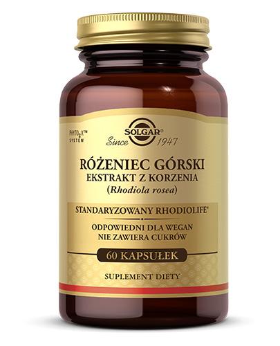 Solgar, Różeniec Górski ekstrakt z korzenia (Rhodiola rosea), kapsułki, 60 sztuk
