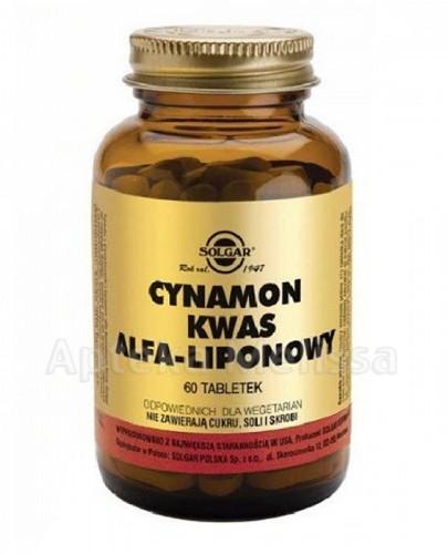 SOLGAR CYNAMON KWAS ALFA-LIPONOWY - 60 tabl. - Apteka internetowa Melissa