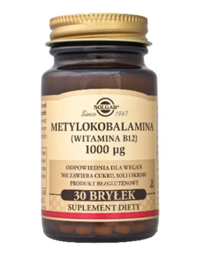 SOLGAR METYLOKOBALAMINA (WITAMINA B12) 1000µg - 30 bryłek - Apteka internetowa Melissa