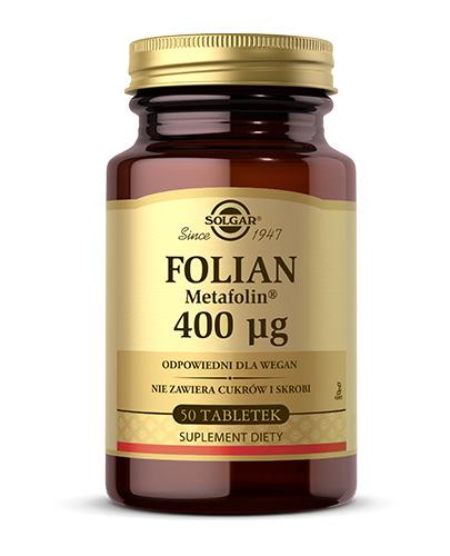  SOLGAR FOLIAN Metafolin® 400 µg, 50 tabletek - Apteka internetowa Melissa  