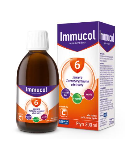 SOLINEA IMMUCOL 6+ Syrop - 200 ml. Wsparcie odporności u dzieci od 6. roku życia. - cena, opinie, wskazania