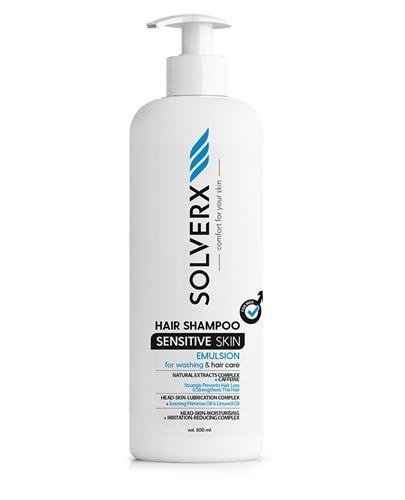 SOLVERX SENSITIVE SKIN FOR MEN Szampon do włosów w postaci emulsji do skóry wrażliwej - 500 ml - Apteka internetowa Melissa