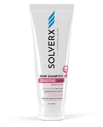  SOLVERX SENSITIVE SKIN FOR WOMEN Szampon do włosów w postaci emulsji do skóry wrażliwej - 250 ml - cena, właściwości, opinie  - Apteka internetowa Melissa  
