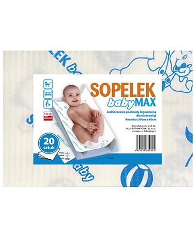  SOPELEK BABY MAX Jednorazowe podkłady higieniczne 50x60  - 20 szt. - cena, opinie, właściwości - Apteka internetowa Melissa  