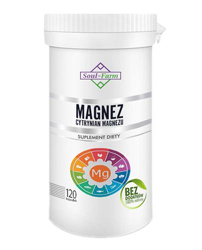  Soul-Farm Cytrynian Magnezu 650 mg, 120 kaps., cena, opinie, właściwości - Apteka internetowa Melissa  