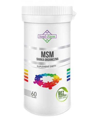  Soul-Farm MSM Siarka Organiczna 650 mg, 60 kaps., cena, opinie, wskazania - Apteka internetowa Melissa  