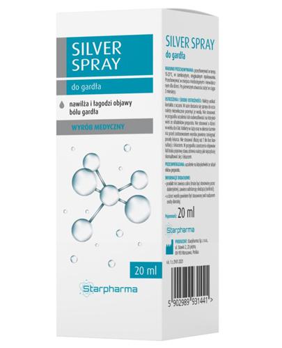  Starpharma Silver Spray do gardła, 20 ml  - Apteka internetowa Melissa  