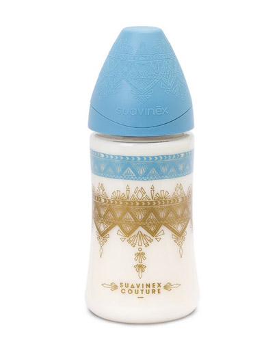  Suavinex Premium Silicone Butelka do karmienia z silikonowym smoczkiem 0m+ niebieska - 270 ml - cena, opinie, stosowanie  - Apteka internetowa Melissa  