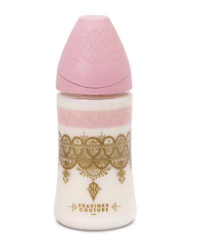  Suavinex Premium Silicone Butelka do karmienia z silikonowym smoczkiem 0m+ różowa - 270 ml - cena, opinie, stosowanie - Apteka internetowa Melissa  