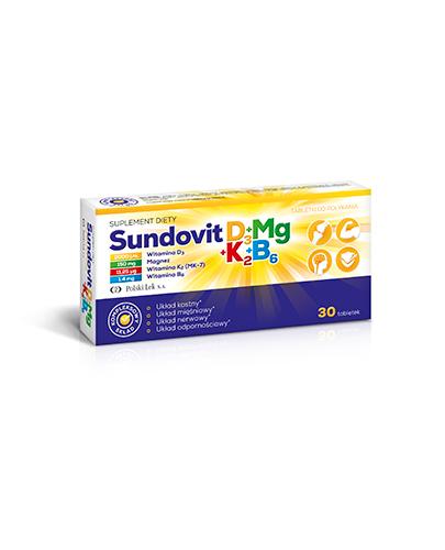 Sundovit D3 + MG + K2 + B6 - 30 tabl. - cena, opinie, właściwości