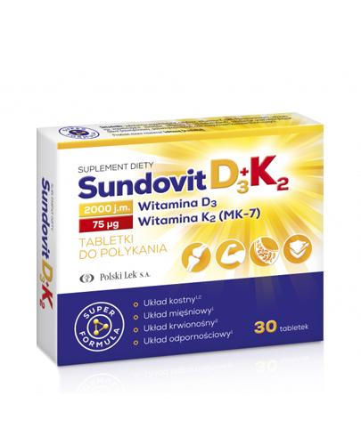  Sundovit D3+K2 na odporność - 30 tabl. - cena, opinie, dawkowanie - Apteka internetowa Melissa  