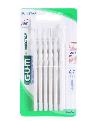  Sunstar Gum Bi-Direction Dwukierunkowe szczoteczki międzyzębowe białe 0,7 mm - 6 szt. - cena, opinie, stosowanie - Apteka internetowa Melissa  