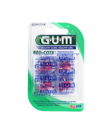  Sunstar GUM Red-Cote Tabletki wybarwiające płytkę bakteryjną - 12 szt. Do higieny jamy ustnej - cena, opinie, stosowanie - Apteka internetowa Melissa  