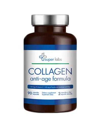 Super Labs Collagen anti-age formula, 90 kaps., na skórę, włosy i paznokcie, cena, opinie, właściwości - Drogeria Melissa