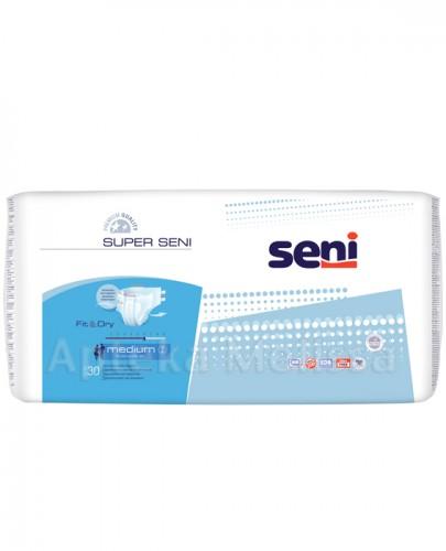 SUPER SENI MEDIUM, pieluchomajtki zapinane na rzepy, 30 sztuk + SENI Care krem ochronny z tlenkiem cynku 20ml
