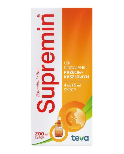  SUPREMIN Syrop o działaniu przeciwkaszlowym, 200 ml - Apteka internetowa Melissa  