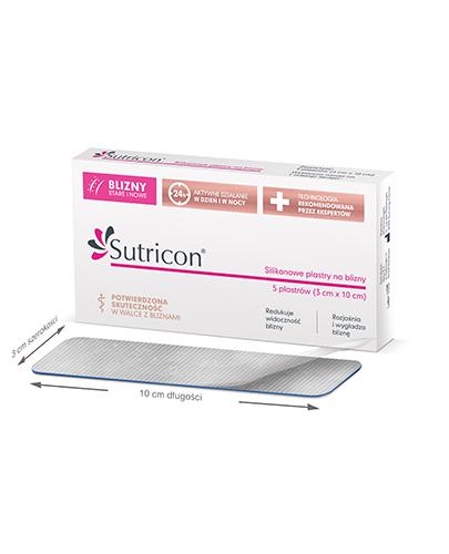  SUTRICON silikonowe przezroczyste plastry do leczenia blizn 3x10 cm, 5 plastrów - Apteka internetowa Melissa  