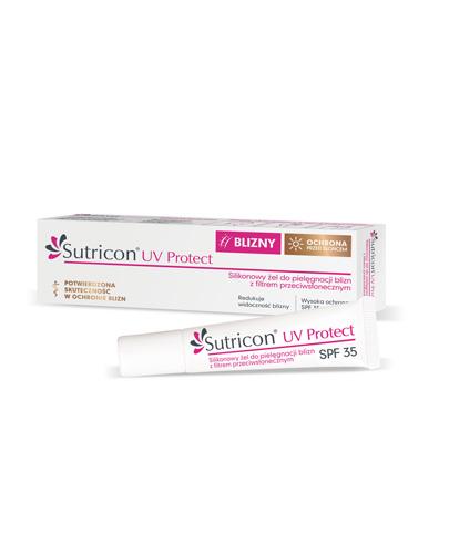 Sutricon UV Protect, silikonowy żel do pielęgnacji blizn z filtrem przeciwsłonecznym, SPF 35, 15 ml