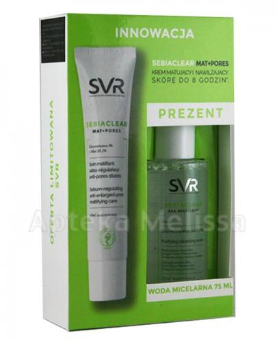SVR SEBIACLEAR MAT+PORES Krem matujący - 40 ml + SVR SEBIACLEAR Płyn micelarny - 75 ml - Apteka internetowa Melissa