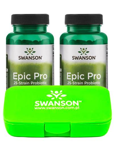 SWANSON Epic Pro 25 - 2 x 30 kaps.+ SWANSON Pill Box - Kasetka na tabletki (zielona) - 1 szt - Apteka internetowa Melissa  