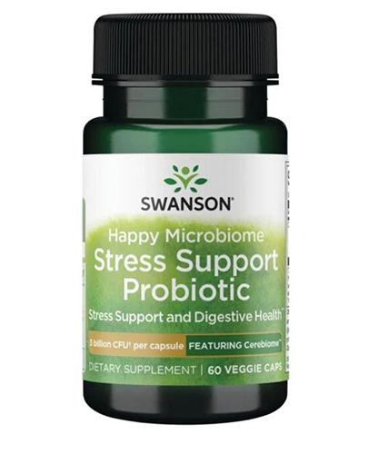  Swanson Happy Microbiome Stress Support Probiotic, 60 kapsułek - Apteka internetowa Melissa  