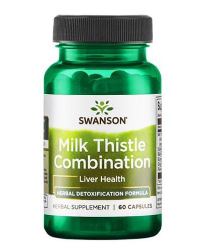 Swanson Milk Thistle Combination - 60 kaps. Na wątrobę i trawienie - cena, opinie, właściwości