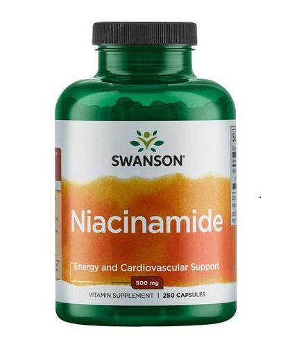  Swanson Niacinamide 500 mg - 250 kaps. - cena, opinie, skład - Apteka internetowa Melissa  