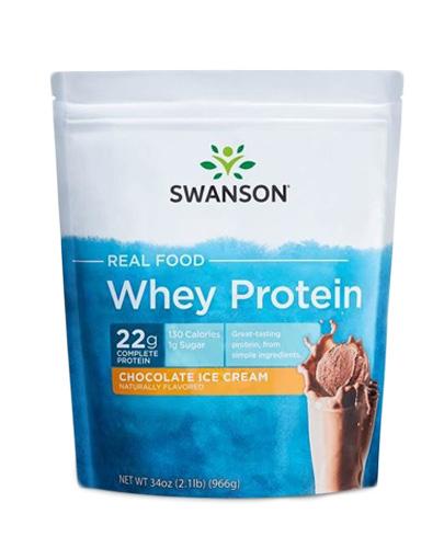  Swanson Real Food Whey Protein smak czekoladowy - 966 g Odżywka białkowa - cena, opinie, stosowanie  - Apteka internetowa Melissa  