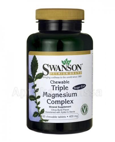  SWANSON Triple magnesium complex chewable 400 mg - 60 tabl.  - Apteka internetowa Melissa  
