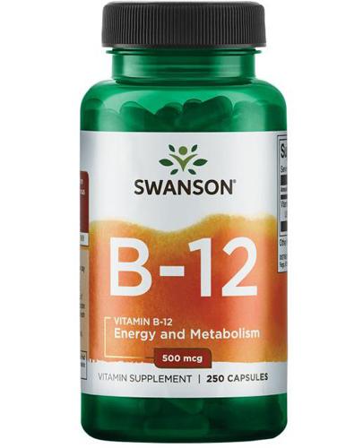 SWANSON Vitamin B12 500 mg - 250 kaps. - Apteka internetowa Melissa