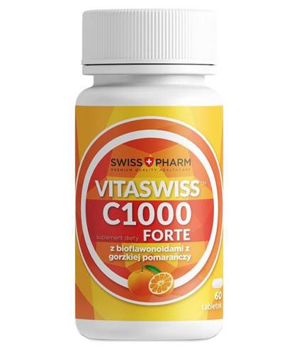  Swiss + Pharm Vitaswiss C 1000 Forte, 60 tabl. - Apteka internetowa Melissa  