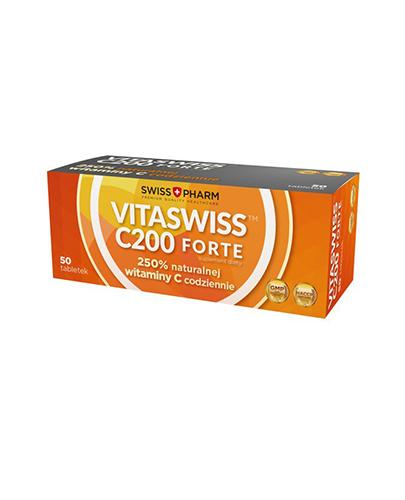  Swiss+Pharm Vitaswiss C200 Forte - 50 tabl. - cena, opinie, właściwości - Apteka internetowa Melissa  