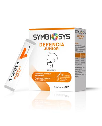 SYMBIOSYS DEFENCIA JUNIOR - 30 sasz.- mikrobiota jelitowa - cena, opinie, wskazania - Drogeria Melissa