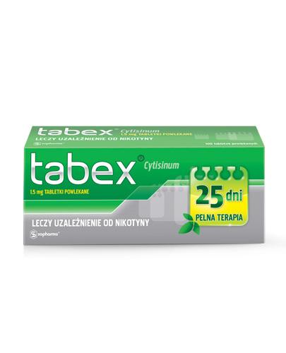 Tabex, 1,5 mg, tabletki powlekane na rzucenie palenia, 100 sztuk