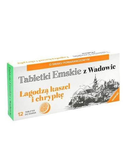  Tabletki Emskie z Wadowic o smaku pomarańczowym, 12 tabletek do ssania - Apteka internetowa Melissa  