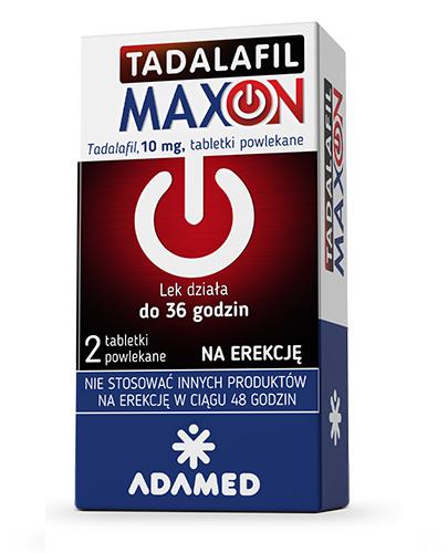  Tadalafil Maxon Tadalafil, 10 mg, zaburzenia erekcji, 2 tabletki powlekane - Apteka internetowa Melissa  