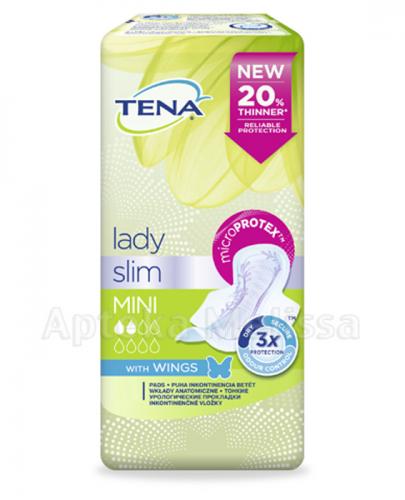 TENA LADY SLIM MINI WITH WINGS Wkładki anatomiczne - 18 szt. - Apteka internetowa Melissa