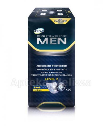 TENA MEN MEDIUM (LEVEL 2) Wkładki anatomiczne dla mężczyzn, 20 szt. - Apteka internetowa Melissa