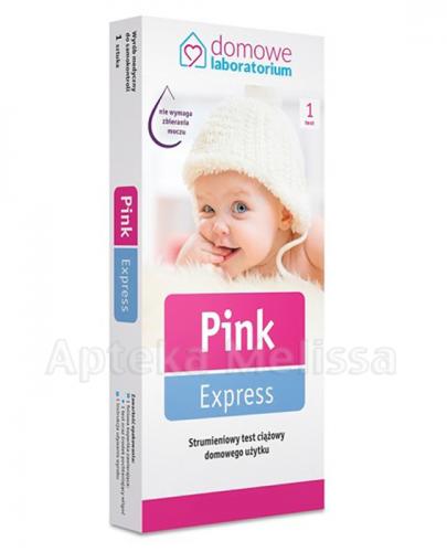 DOMOWE LABOLATORIUM PINK TEST EXPRESS Domowy test ciążowy strumieniowy - 1 szt. - Apteka internetowa Melissa