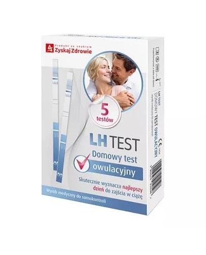 ZYSKAJ ZDROWIE LH TEST Domowy test owulacyjny - 5 szt. - cena, stosowanie, opinie - Apteka internetowa Melissa