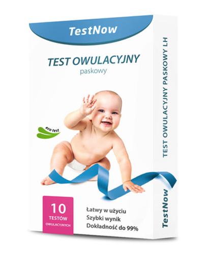  TestNow Test owulacyjny paskowy - 10 Testów owulacyjnych - cena, opinie, właściwości - Apteka internetowa Melissa  
