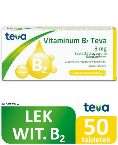 TEVA VITAMINUM B2 3 mg - 50 draż. - Apteka internetowa Melissa