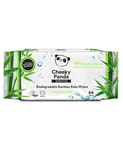  THE CHEEKY PANDA SENSITIVE Biodegradowalne chusteczki nawilżane, 64 sztuk - Apteka internetowa Melissa  