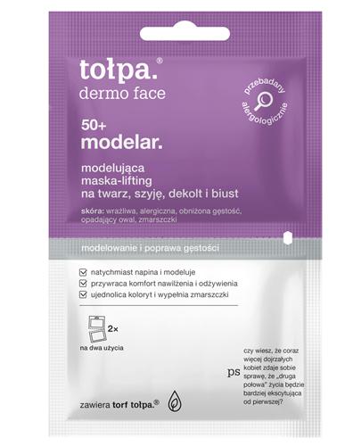 TOŁPA DERMO FACE MODELAR 50+ Maska-lifting odmładzająco-modelująca na twarz, szyję, dekolt i biust - 2 x 6 - Apteka internetowa Melissa