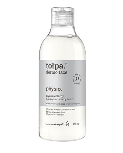 TOŁPA DERMO FACE PHYSIO Płyn micelarny do mycia twarzy i oczu - 400 ml - cena, opinie, skład - Drogeria Melissa