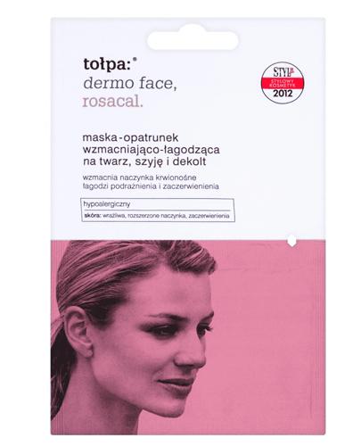 TOŁPA DERMO FACE ROSACAL Maska-opatrunek wzmacniająco-łagodząca na twarz, szyję i dekolt - 2x6 ml - cena, właściwości, opinie - Apteka internetowa Melissa