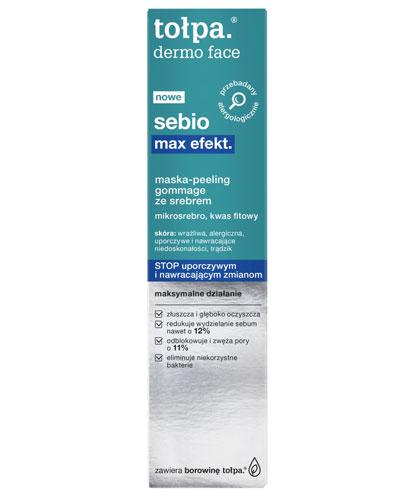  Tołpa Dermo Face Sebio Maska - peeling gommage ze srebrem - 40 ml  Do złuszczania skóry skłonnej do niedoskonałości - cena, opinie, stosowanie - Apteka internetowa Melissa  