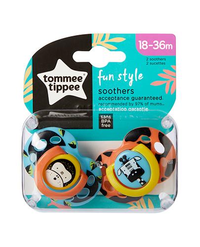 Tommee Tippee Fun Style Soothers Acceptance Guaranteed Smoczek ortodontyczny 18-36 m kolor niebieski-pomarańczowy - 2 szt. - cena, opinie, właściwośći - Apteka internetowa Melissa
